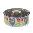 RENAISSANCE RIBBONS - Tula Pink - Graywork, Wolf of Pink Street 2" WIDE