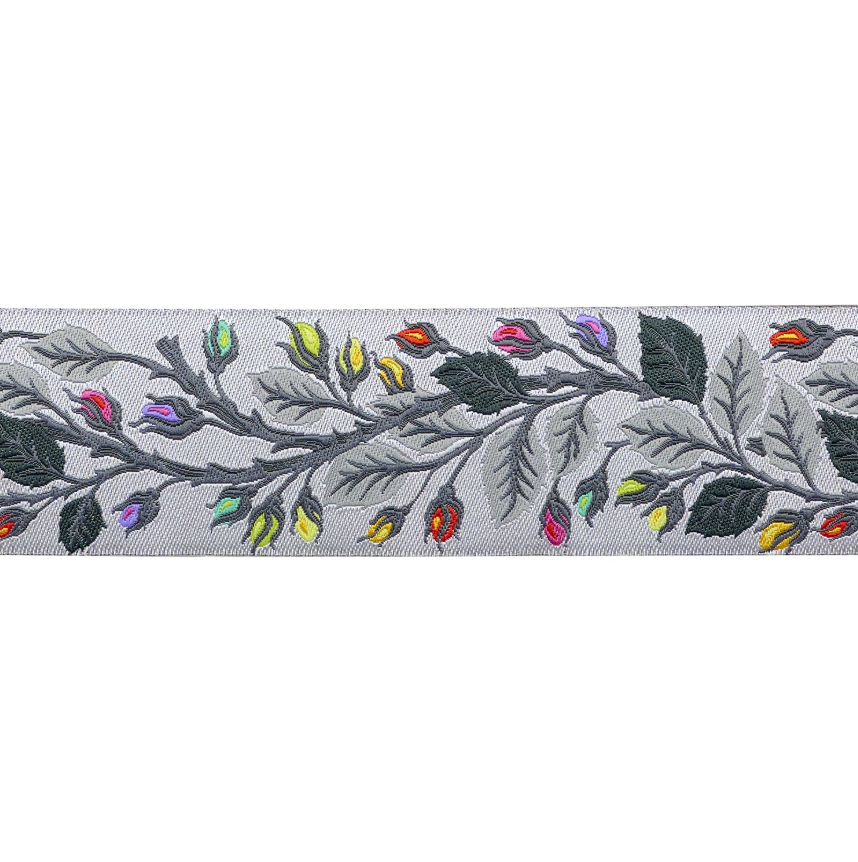 RENAISSANCE RIBBONS - Tula Pink - Graywork, Beautymark in Fog 1-1/2" WIDE