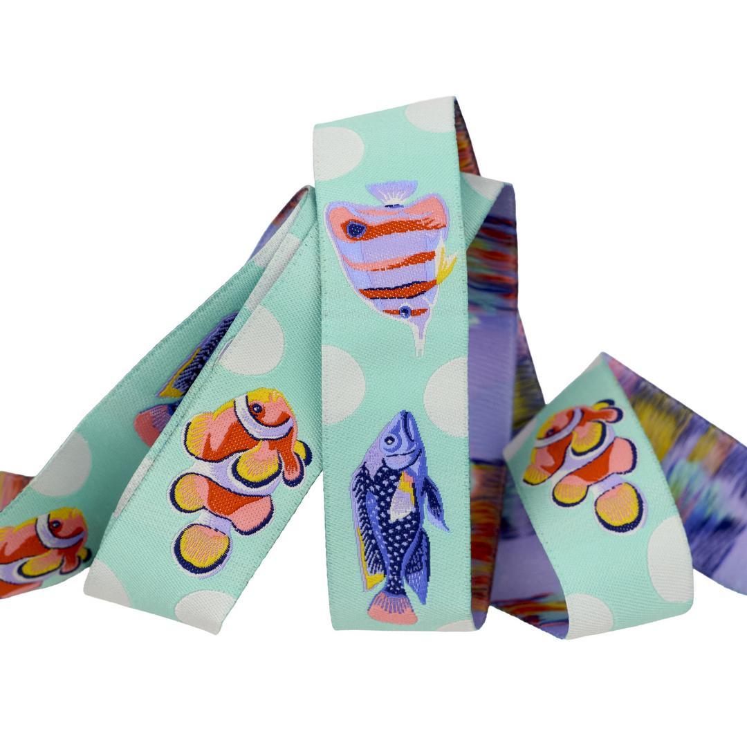 Relena Ribbons RENAISSANCE RIBBONS - TULA PINK - Floral Reef - School Crossing 1
