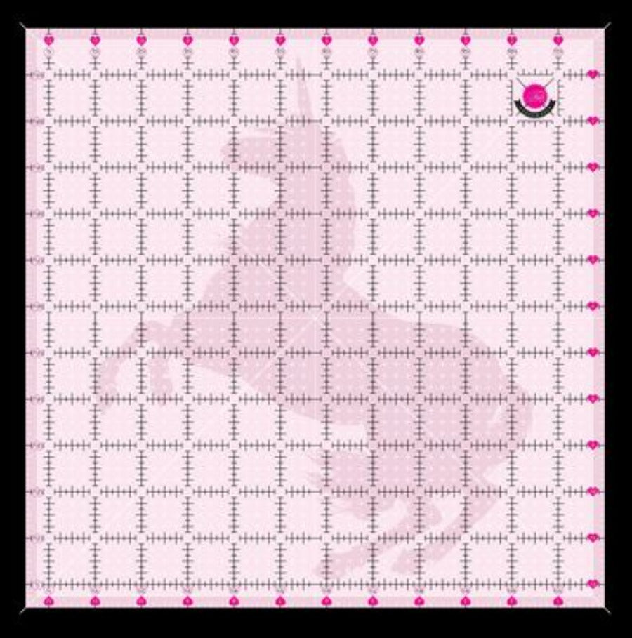 Tula Pink 12.5in x 12.5in Non Slip Unicorn Ruler Tula Pink 12.5in x 12.5in Non Slip Unicorn Ruler