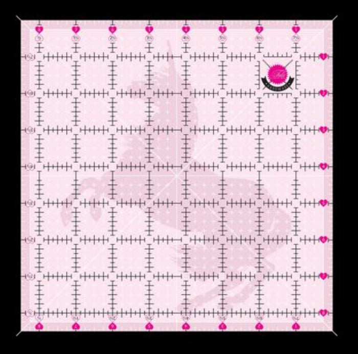 TULA PINK - 8.5in x 8.5in Non Slip Unicorn Ruler