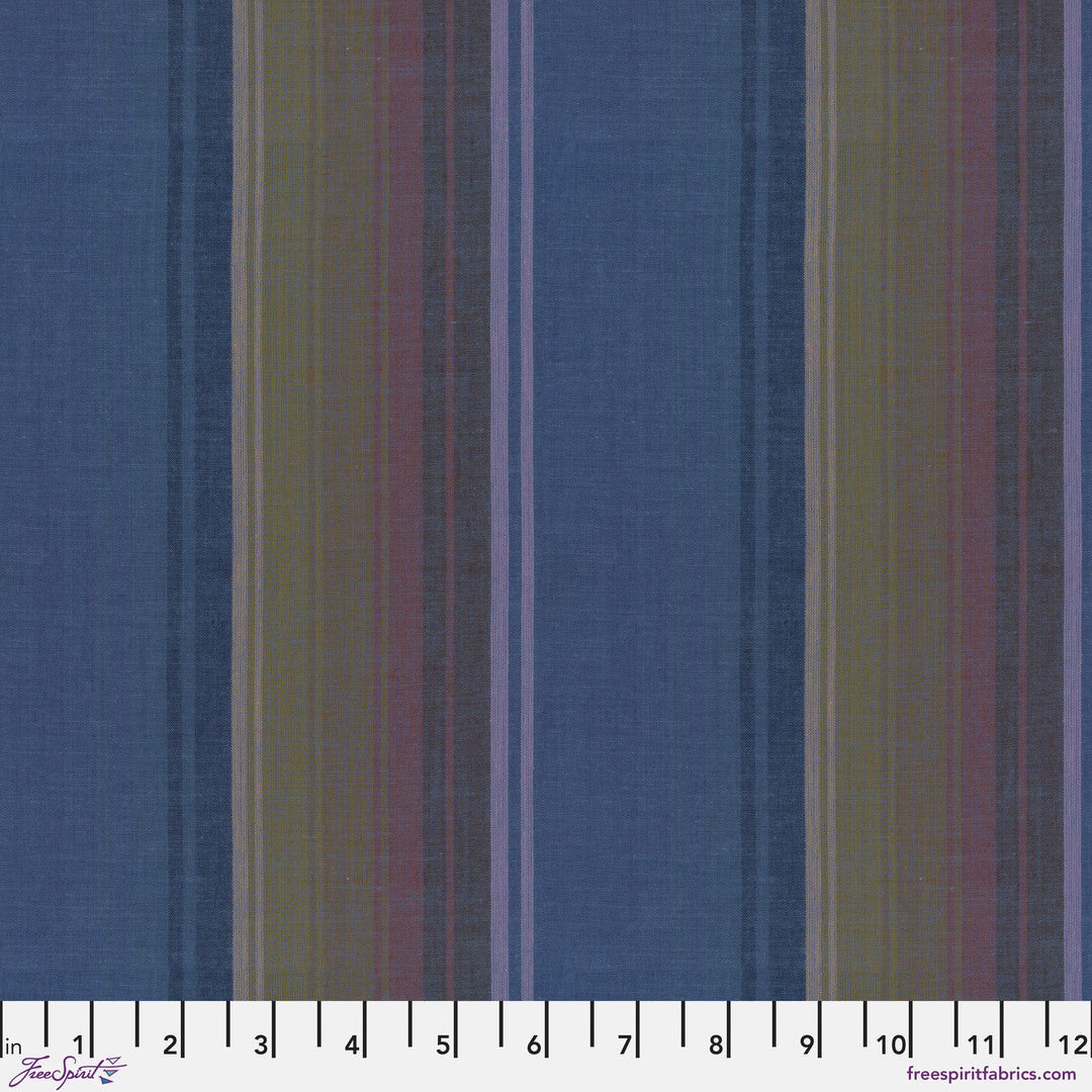 KAFFE FASSETT - Woven Stripes - Exotic Stripe, Denim WSGP004.DENIM