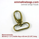 EMMALINE BAGS - SWIVEL SNAP HOOK, 2 PACK