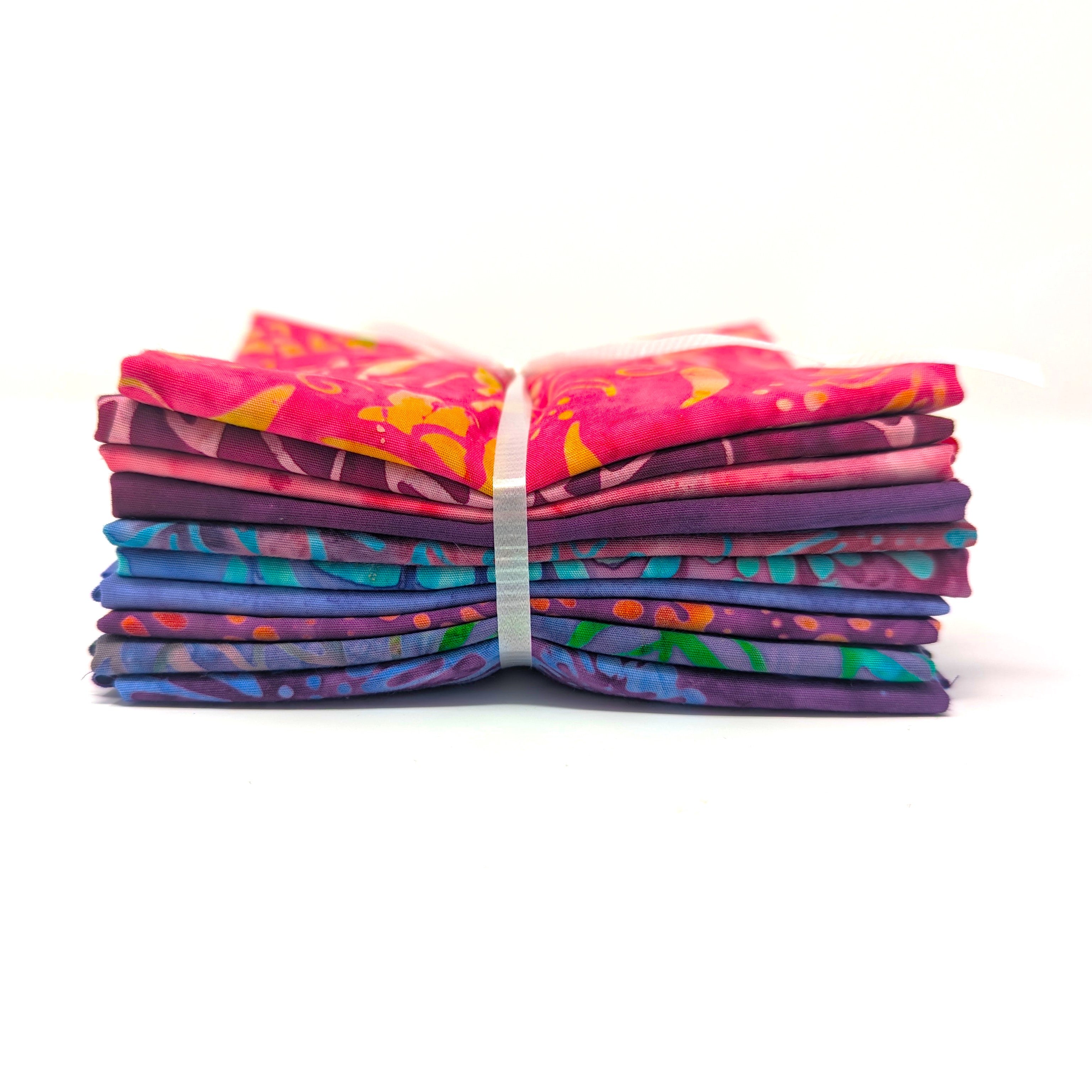 Chroma Batiks Pink Colorway Fat Quarter Bundle