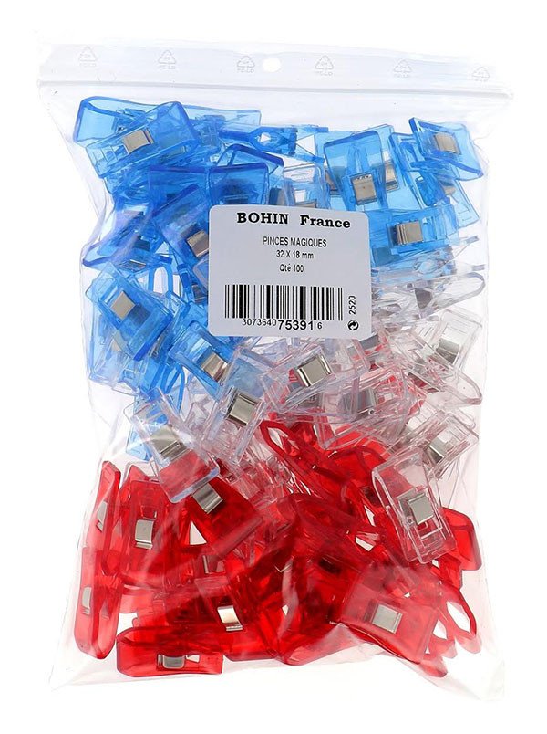 BOHIN  75391 Wonder Clips 1 1/2" x3/4",  100 pack