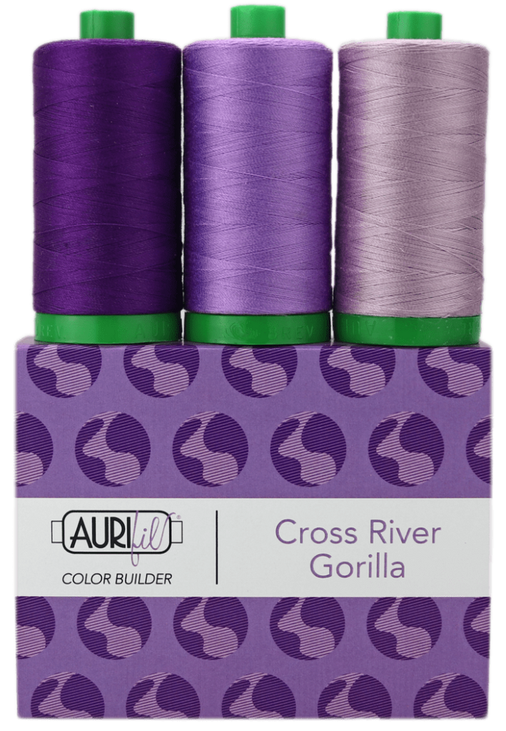 AURIFIL - Thread Color Builder 2021: October - Cross River Gorilla - Artistic Quilts with Color