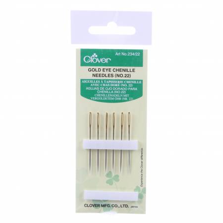 CLOVER GOLD EYE CHENILLE NEEDLES SIZE 22