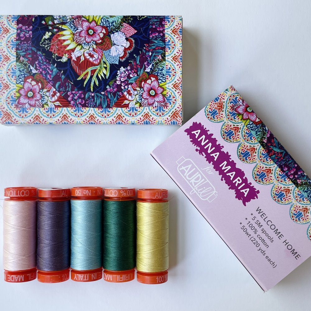 AURIFIL - ANNA MARIA HORNER - WELCOME HOME, 50WT COLLECTION - Artistic Quilts with Color