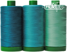 AURIFIL - Thread Color Builder 2021: August - Blue-Throated Macaw - Artistic Quilts with Color