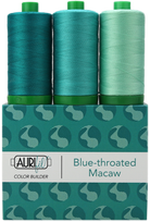 AURIFIL - Thread Color Builder 2021: August - Blue-Throated Macaw - Artistic Quilts with Color