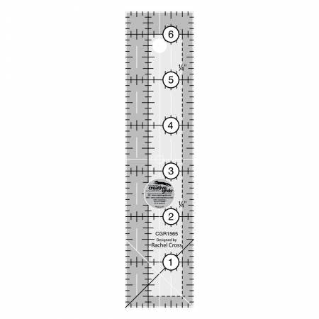 CREATIVE GRIDS QUILT RULER 1-1/2IN X 6-1/2IN