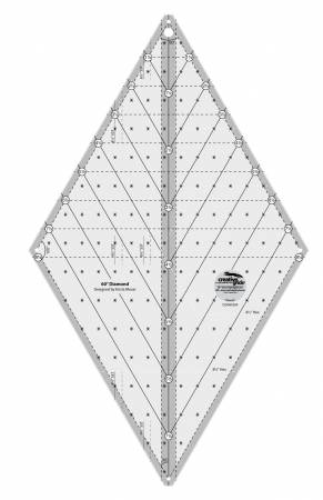 CREATIVE GRIDS 60 DEGREE DIAMOND RULER