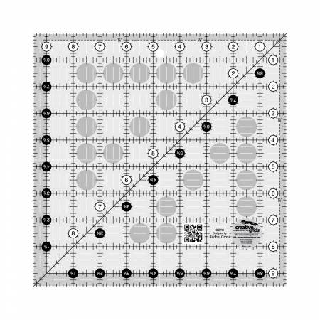 CREATIVE GRIDS QUILT RULER 9-1/2IN SQUARE