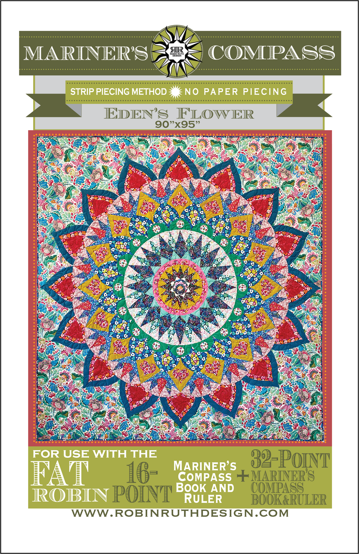 ROBIN RUTH DESIGNS - Eden'S Flower Pattern – Artistic Quilts with ...
