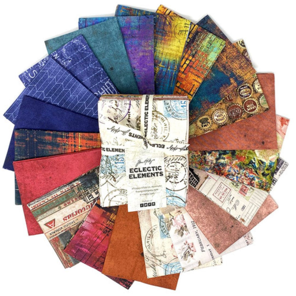 Tim Holtz - Multi-Collection - Fat Quarter Bundle, Bold - Artistic Quilts with Color