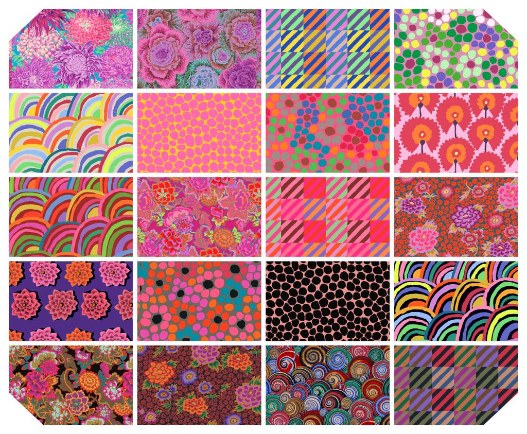 KAFFE FASSETT COLLECTIVE - KFC FEBRUARY 2022 - Mars Colorway Fat Quarter Bundle - Artistic Quilts with Color