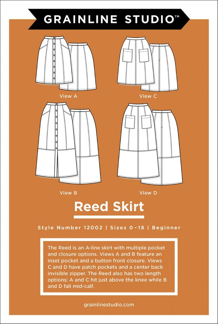 GRAINLINE STUDIO LLC - REED SKIRT PATTERN Sizes 0-18