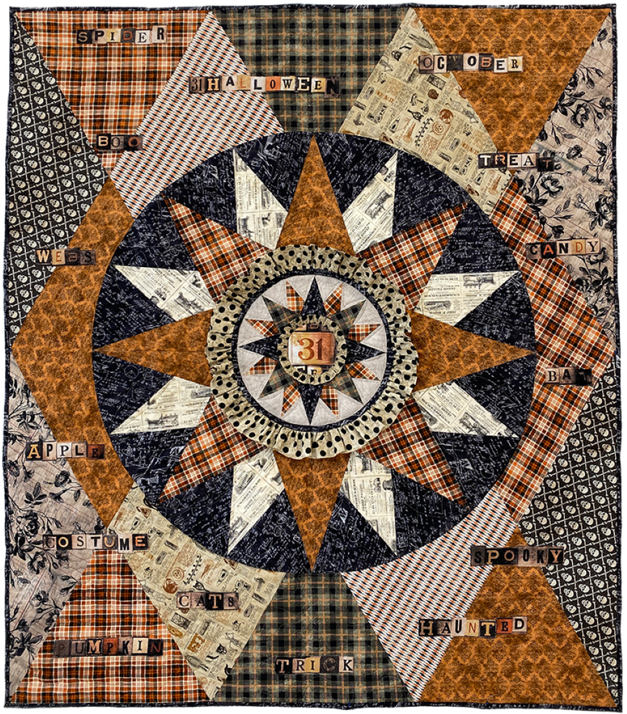 ROBIN RUTH DESIGNS - FAT ROBIN 16-POINT MARINER'S COMPASS BOOK AND RULER COMBO - Artistic Quilts with Color