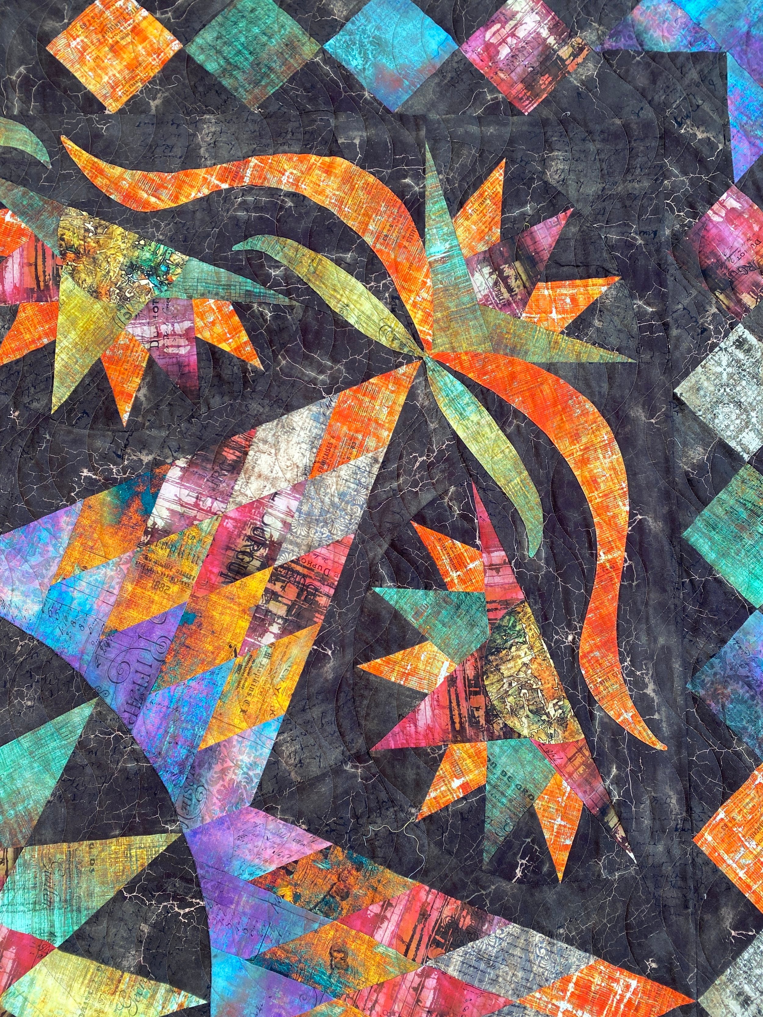 ROBIN RUTH - TARNISHED STAR PATTERN - Artistic Quilts with Color