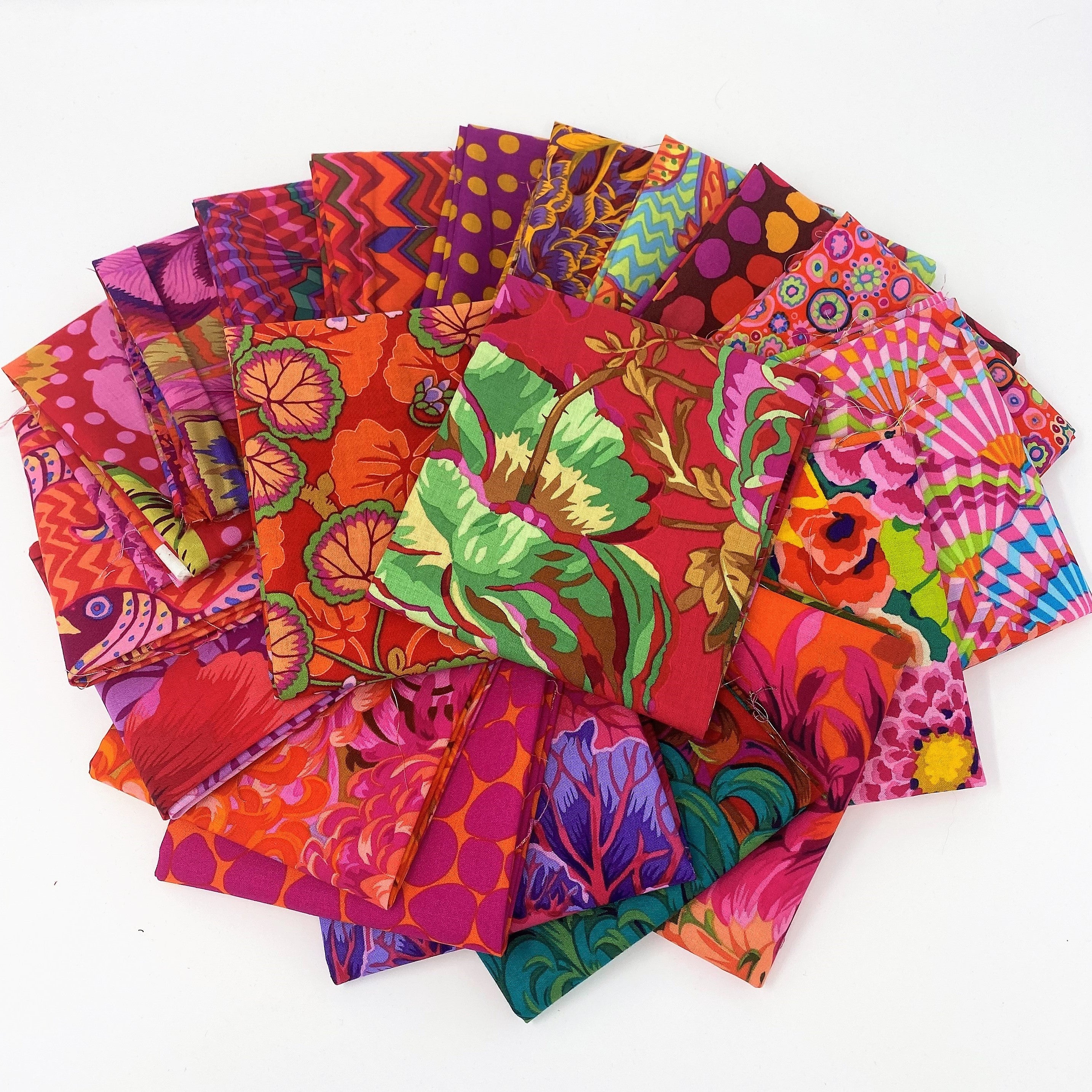 KAFFE FASSETT COLLECTIVE - Red Colorway, Fat Quarter Bundle - Artistic Quilts with Color