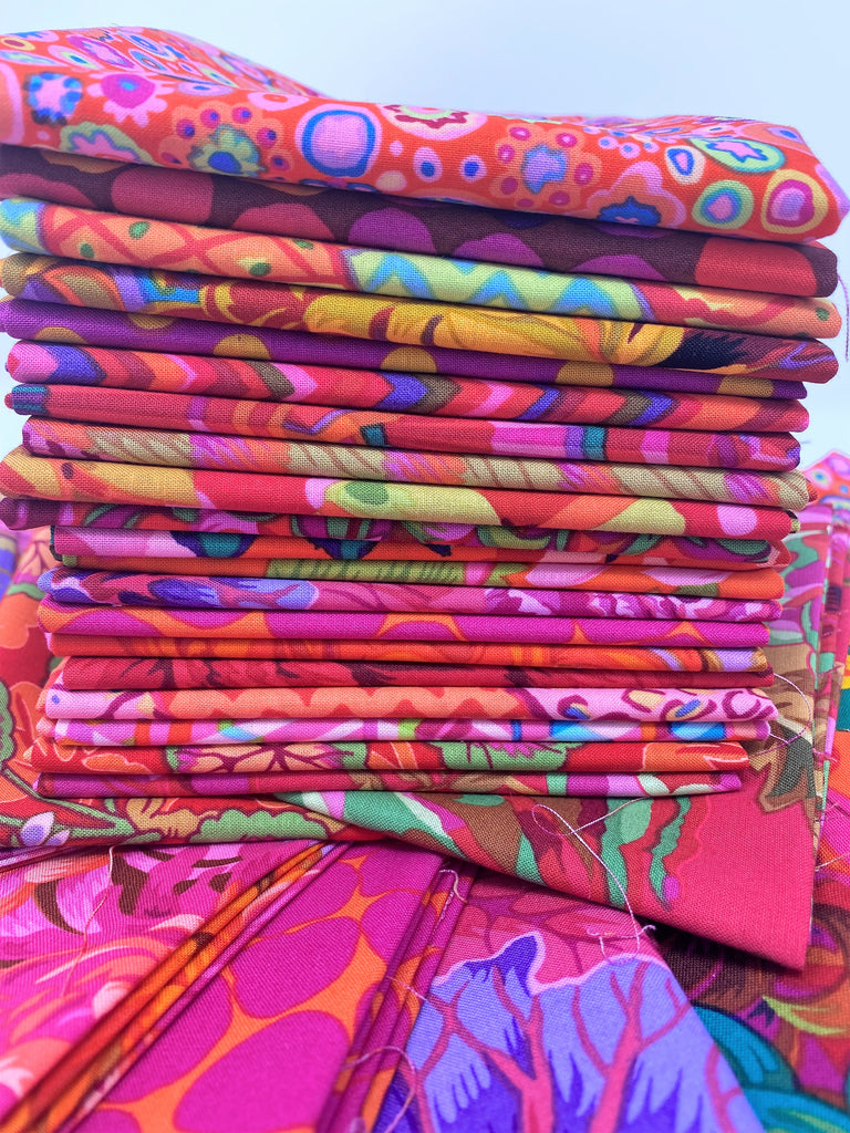 KAFFE FASSETT COLLECTIVE - Red Colorway, Fat Quarter Bundle - Artistic Quilts with Color