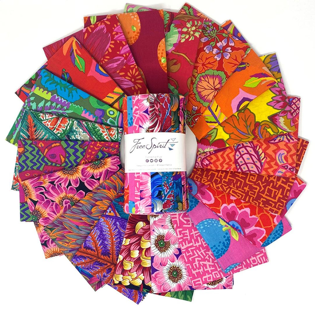 Kaffe Fassett Collective - KFC August 2021 - Fat Quarter Bundle, BRIGHT - Artistic Quilts with Color