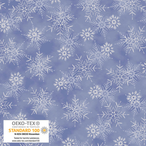 FROSTY SNOWFLAKE BY STOF, Light Blue Silver, Medium Snowflakes 