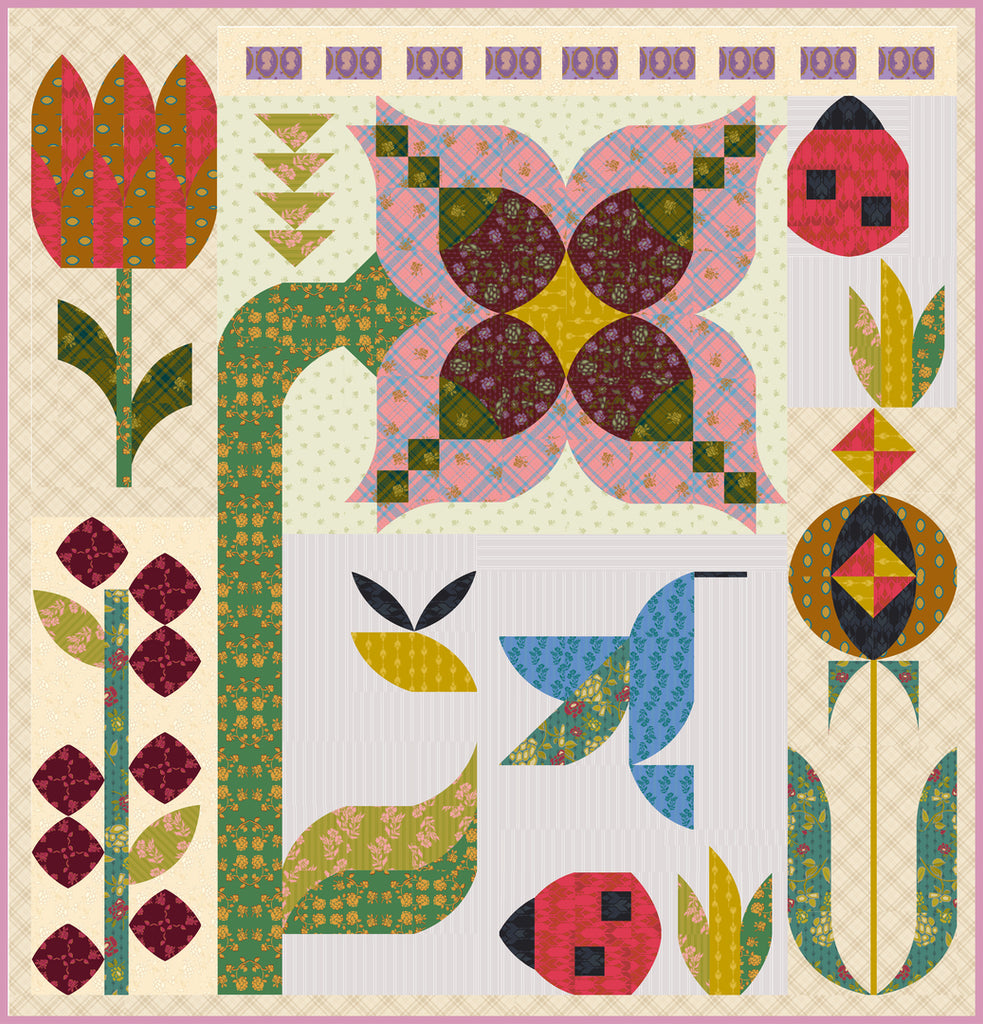 SEW KIND OF WONDERFUL - Floral Felicity Quilt Along July 2023 - June 2024 - Artistic Quilts with Color