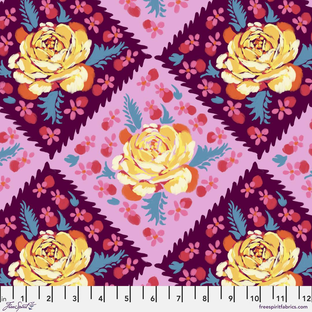 ANNA MARIA HORNER - FLUENT - Rose Tile, Plum SHIPPING NOVEMBER 2022 - Artistic Quilts with Color