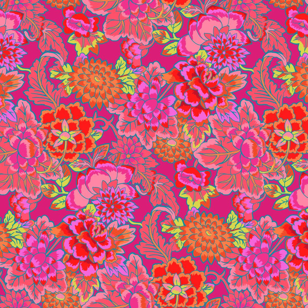 KAFFE FASSETT - KFC FEBRUARY 2022 - Cloisonne, Magenta - Artistic Quilts with Color