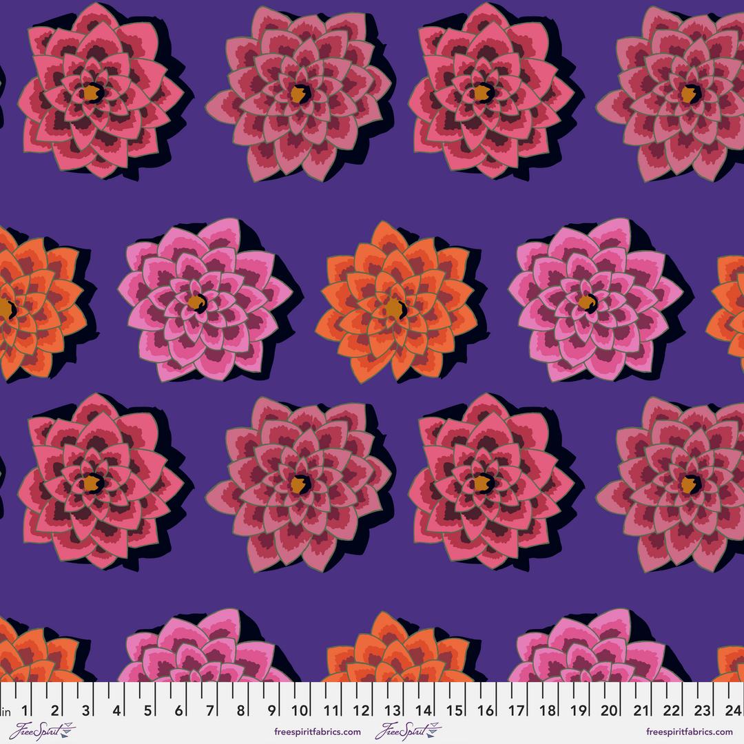 KAFFE FASSETT - KFC FEBRUARY 2022 - Shadow Flower, Purple - Artistic Quilts with Color