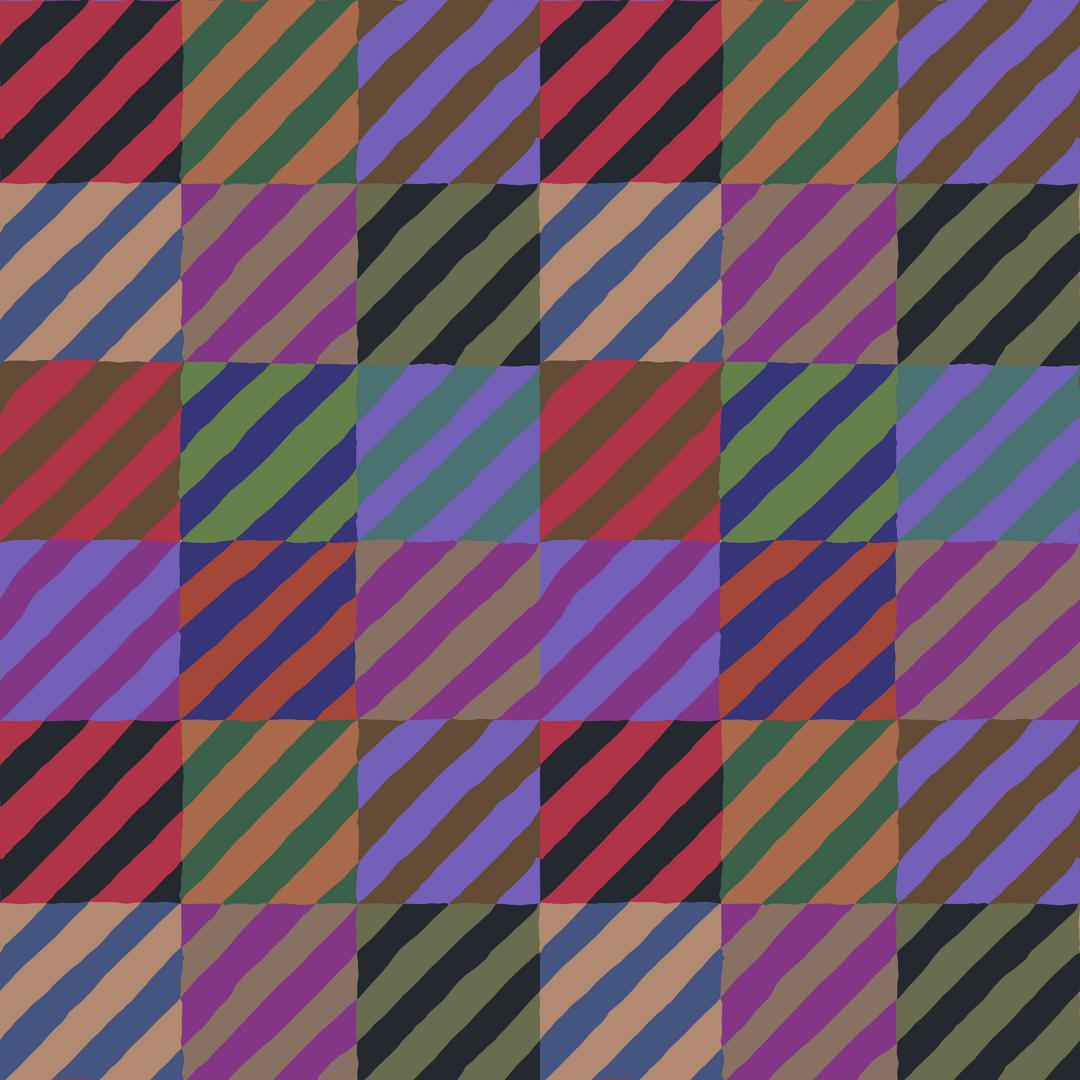 KAFFE FASSETT - KFC FEBRUARY 2022 -  Regimental Ties, Dark - Artistic Quilts with Color