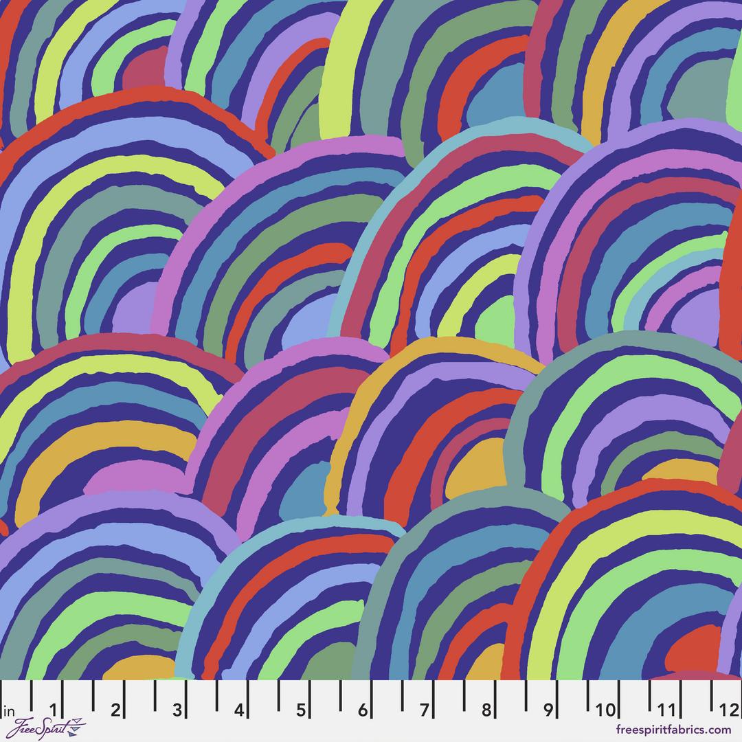 KAFFE FASSETT - KFC FEBRUARY 2022 - Rainbows, Blue - Artistic Quilts with Color