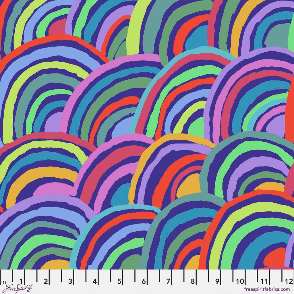 KAFFE FASSETT - KFC FEBRUARY 2022 - Rainbows, Blue - Artistic Quilts with Color