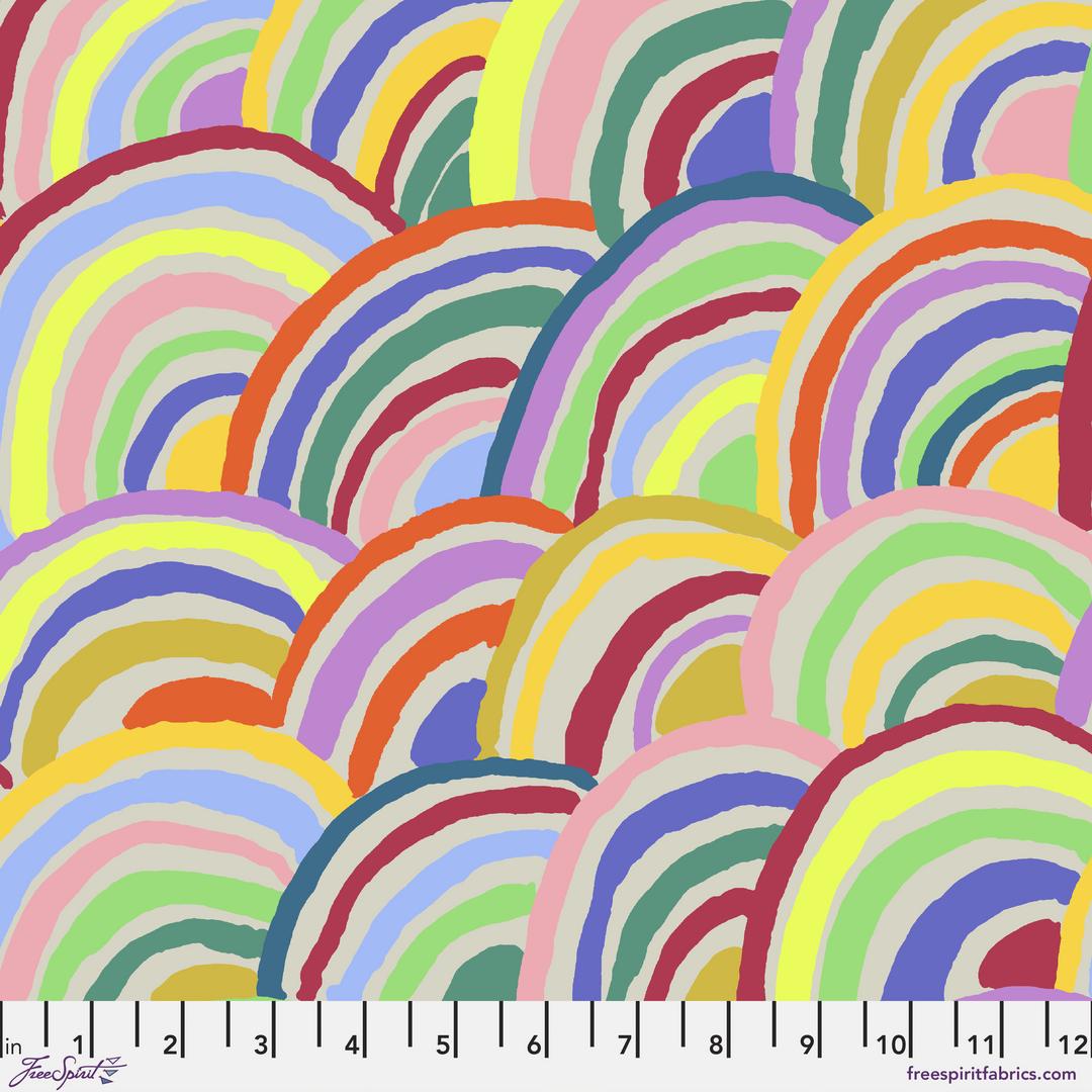 KAFFE FASSETT - KFC FEBRUARY 2022 - Rainbows, Grey - Artistic Quilts with Color