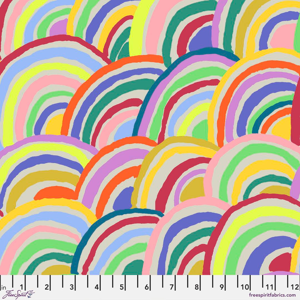 KAFFE FASSETT - KFC FEBRUARY 2022 - Rainbows, Grey - Artistic Quilts with Color