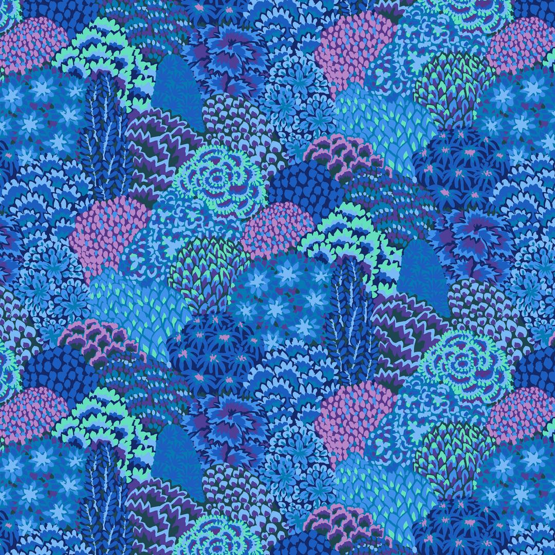 KAFFE 85 & FABULOUS - Large Oriental Trees, Blue