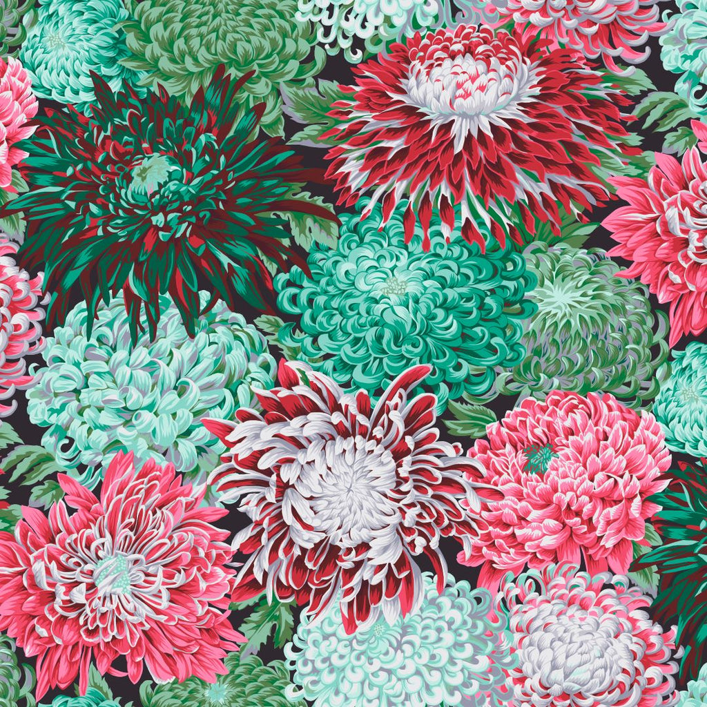 KAFFE FASSETT - KFC FEBRUARY 2022 - Japanese Chrysanthemum, Blush - Artistic Quilts with Color
