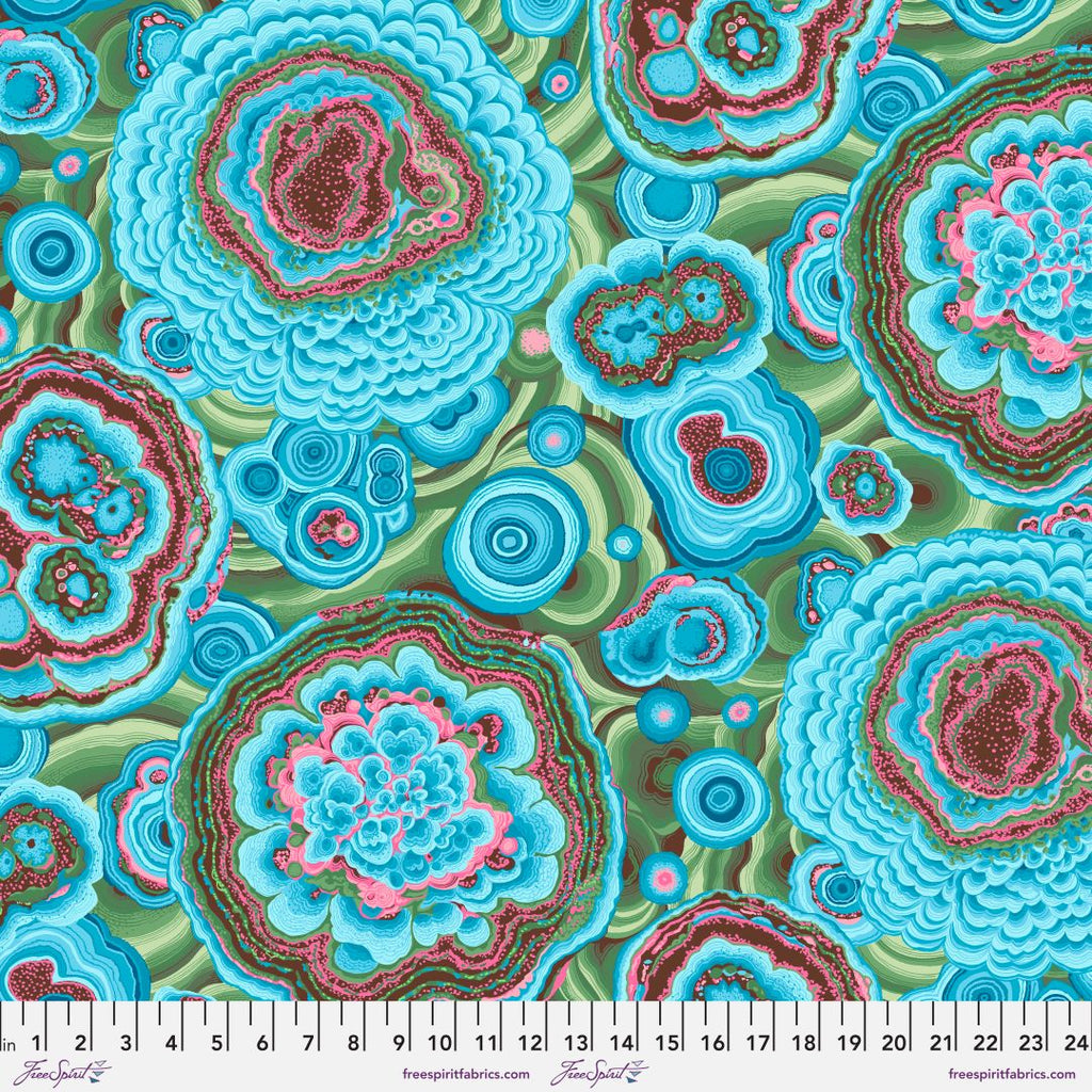 KAFFE FASSETT - KFC FEBRUARY 2022 - Agate, Turquoise - Artistic Quilts with Color