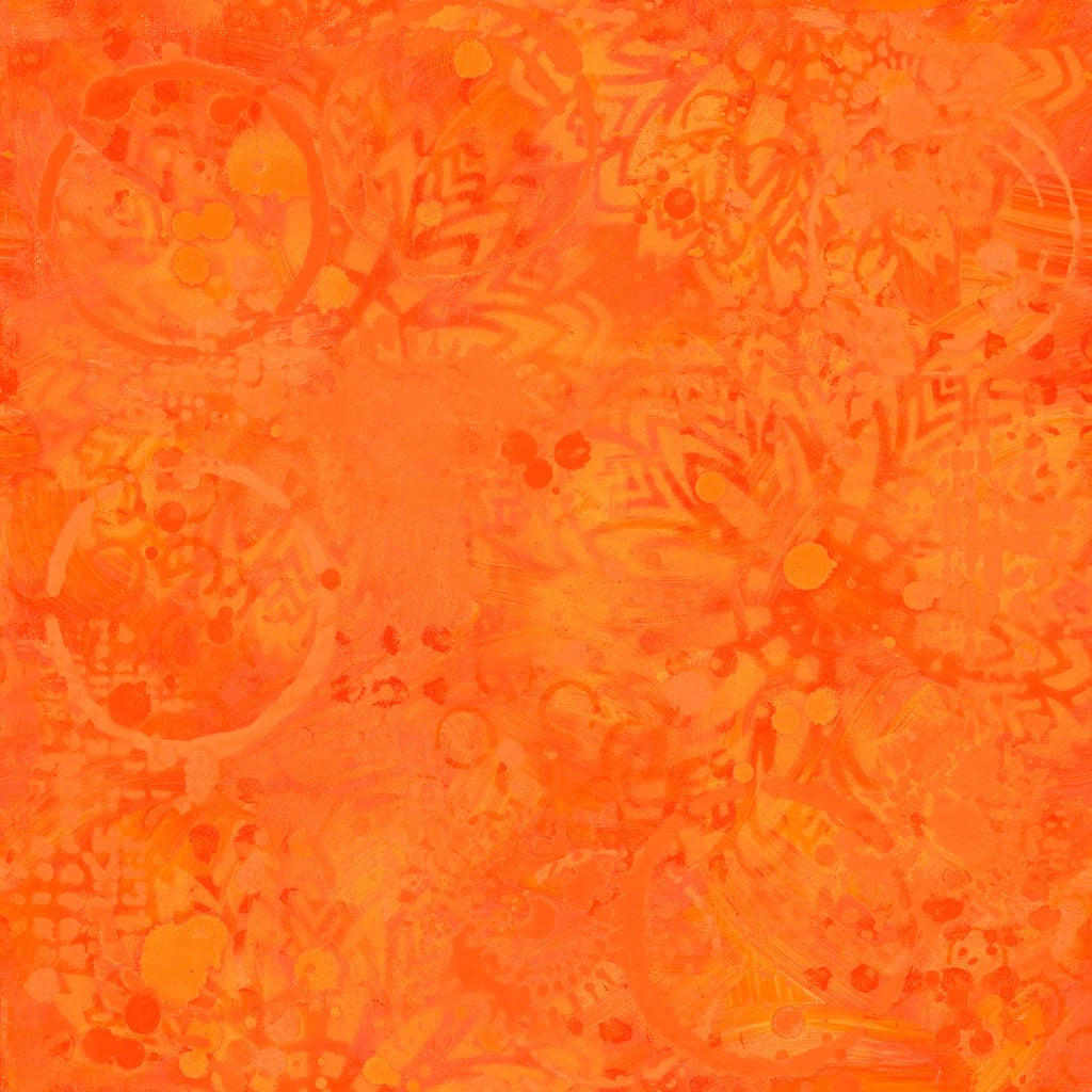 SUE PENN - TEXTURES - Tonal Graffiti, Orange - Artistic Quilts with Color