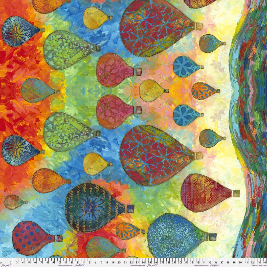 SUE PENN - UP, UP & AWAY - Balloon Festival, Multi - Artistic Quilts with Color