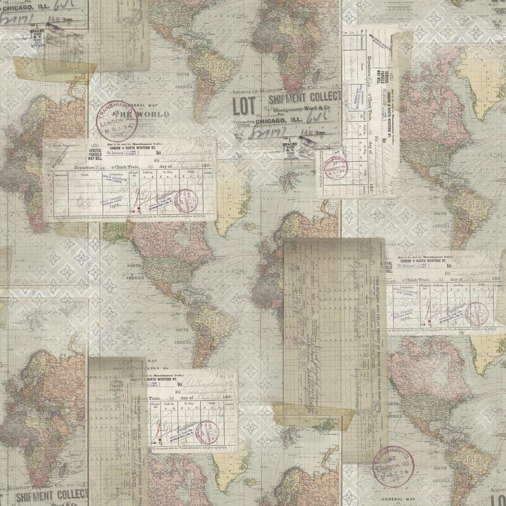 TIM HOLTZ - FOUNDATIONS - World Map, Multi - Artistic Quilts with Color