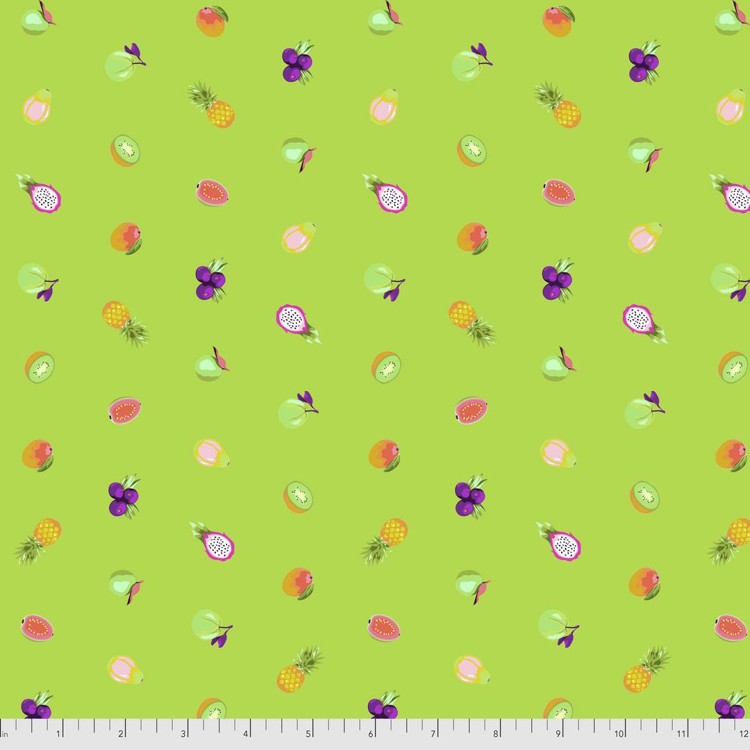 Tula Pink - DAYDREAMER - Forbidden Fruit Snacks, Kiwi - Artistic Quilts with Color