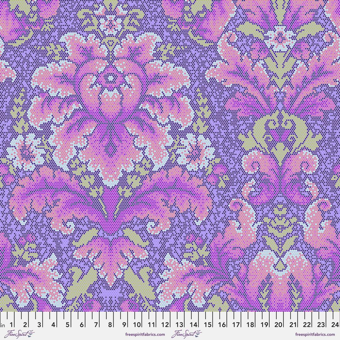 TULA PINK - PARISVILLE DÉJÀ VU - Damask, Violet - Artistic Quilts with Color