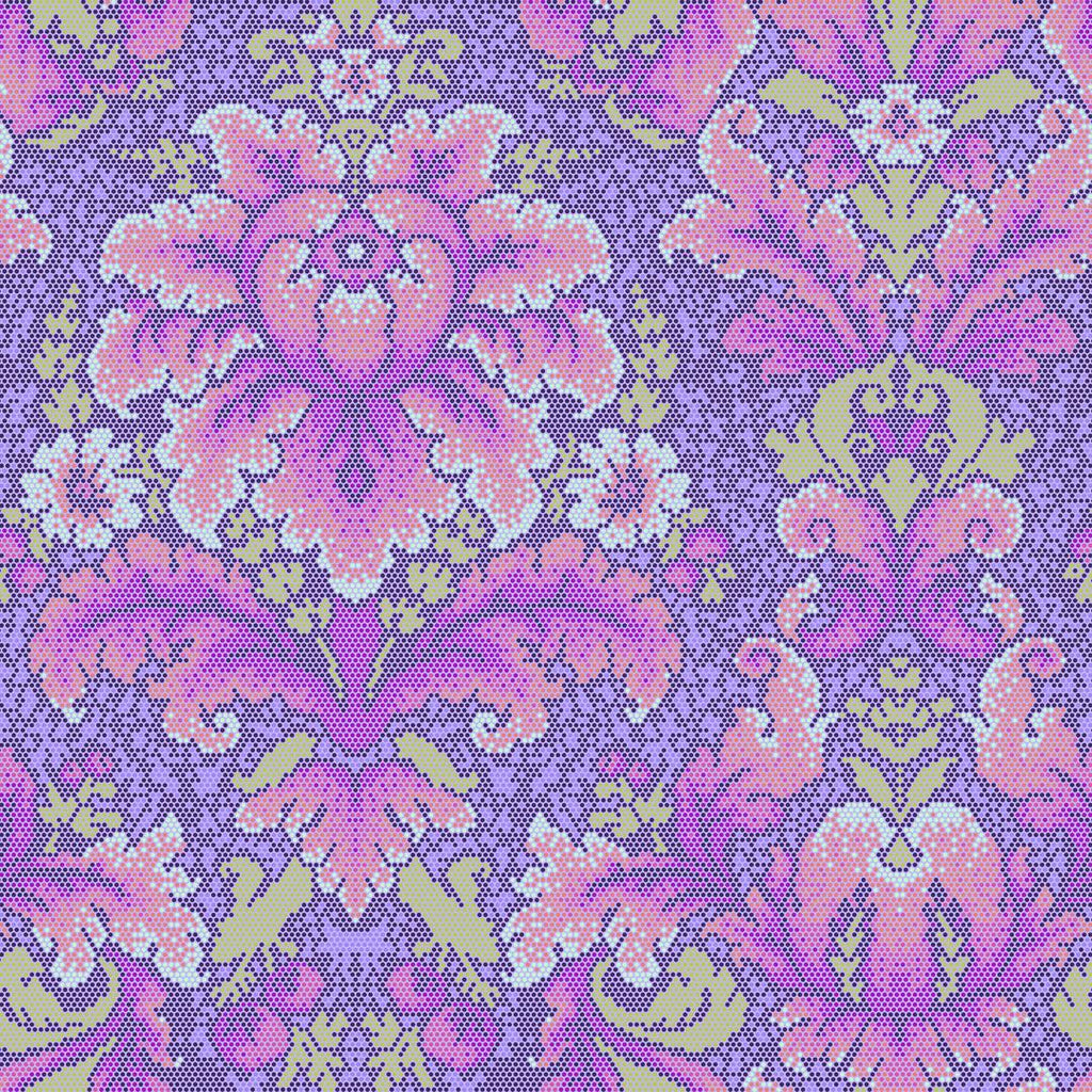 TULA PINK - PARISVILLE DÉJÀ VU - Damask, Violet - Artistic Quilts with Color