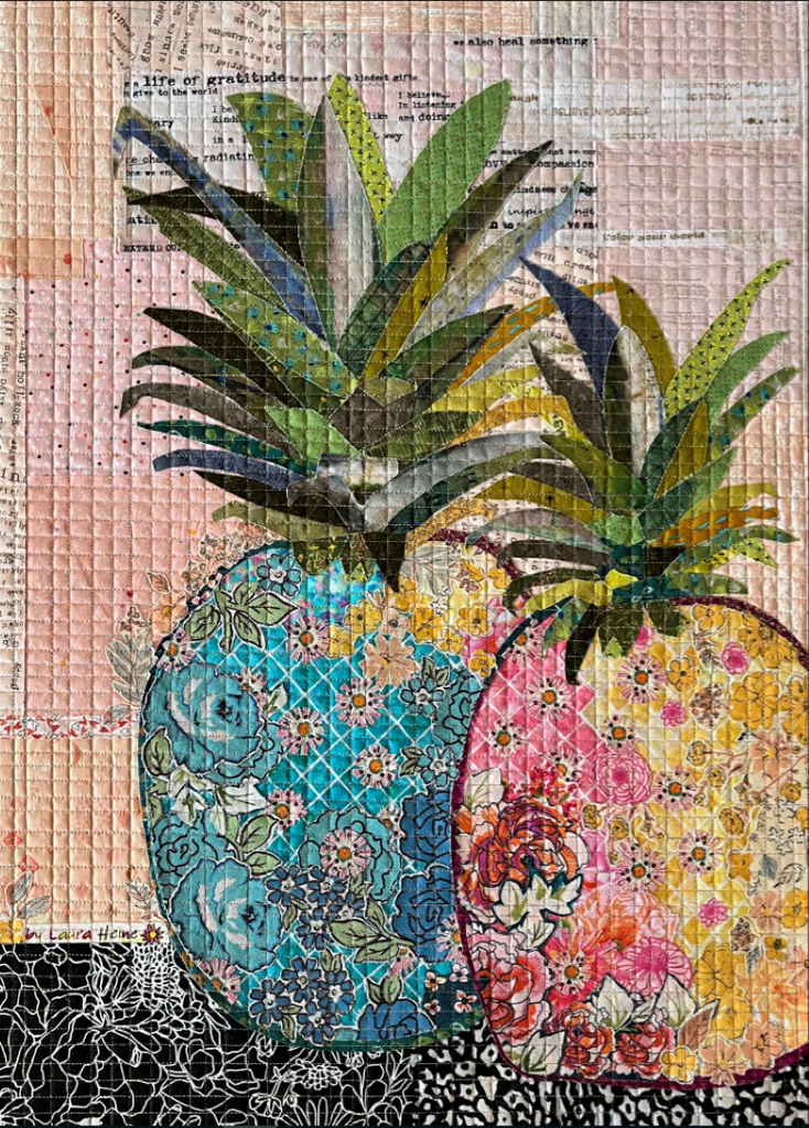 LAURA HEINE - PINEAPPLE Pattern - Artistic Quilts with Color