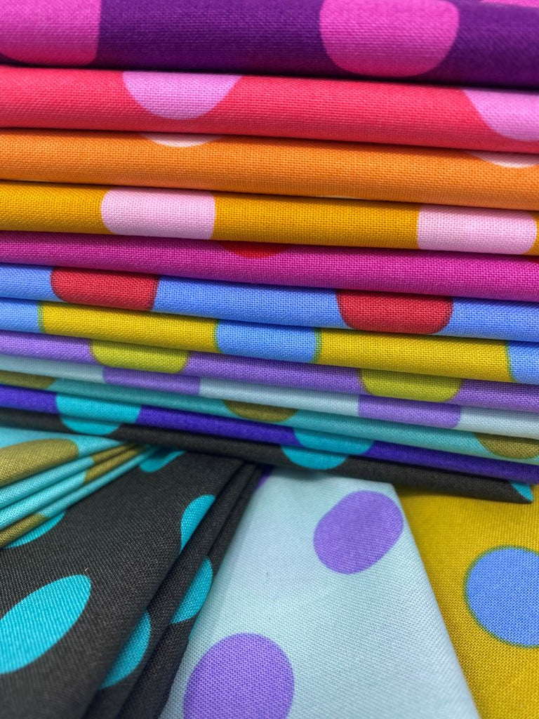 TULA PINK - POM POMS - Fat Quarter Bundle - Artistic Quilts with Color
