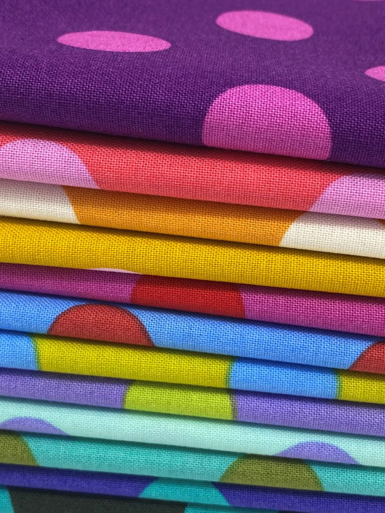 TULA PINK - POM POMS - Fat Quarter Bundle - Artistic Quilts with Color