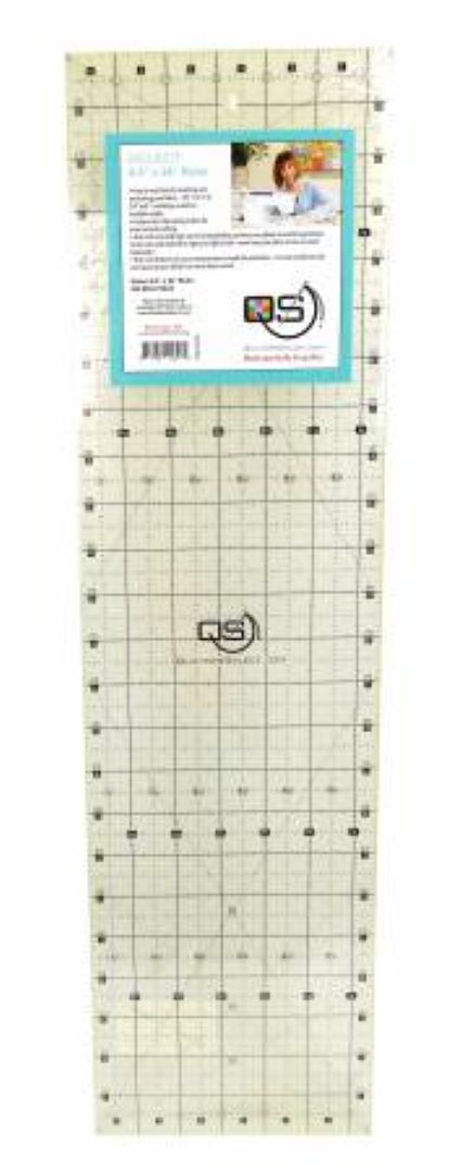 QUILTERS SELECT - Non-Slip Ruler 6.5" x 24" - Artistic Quilts with Color