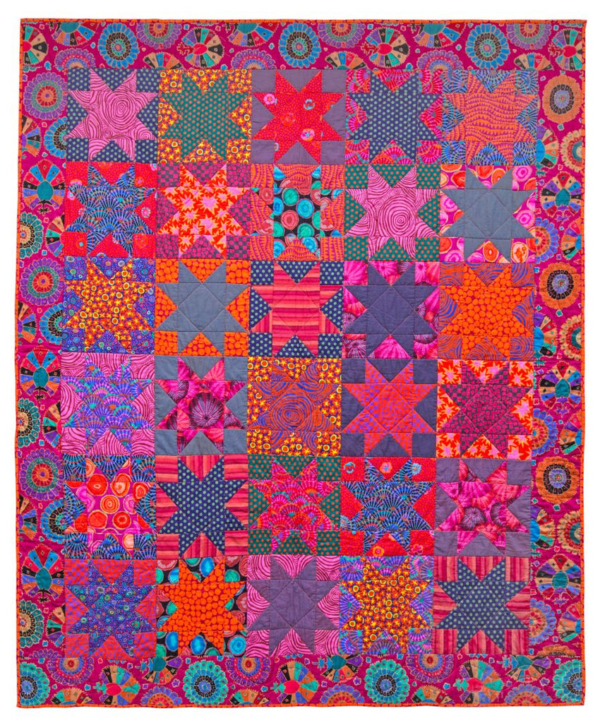 KAFFE FASSETT COLLECTIVE - QUILTS IN BURANO - SMOULDERING STARS QUILT KIT - Artistic Quilts with Color
